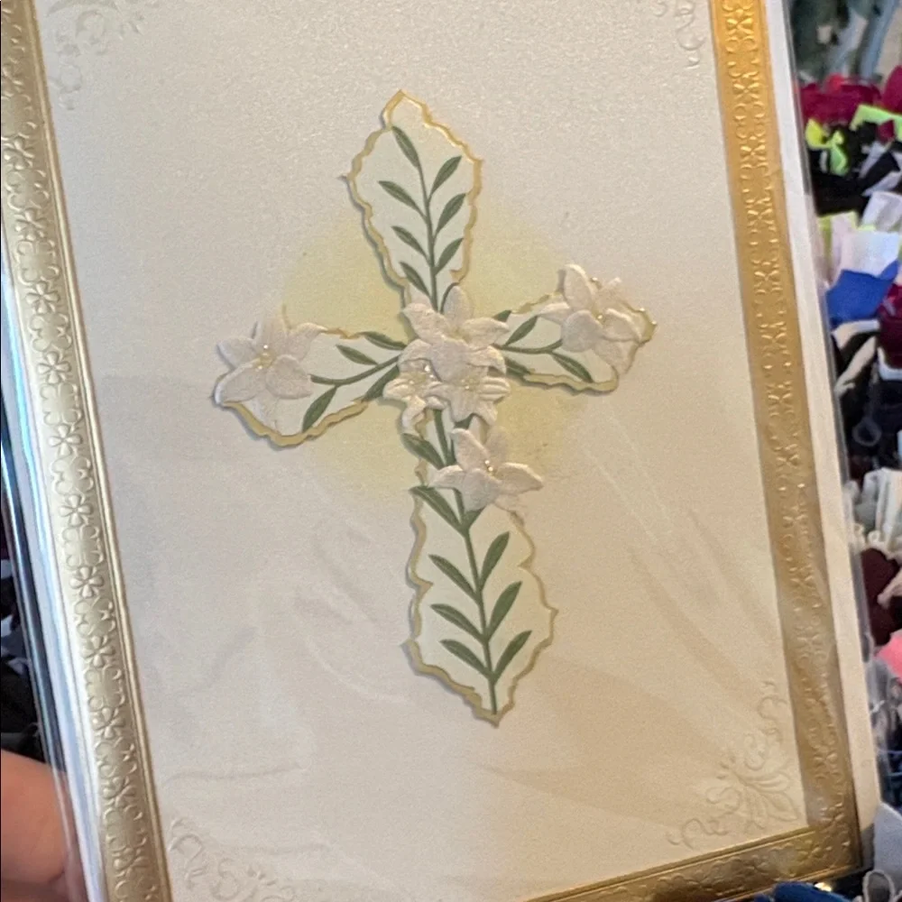 🆕Papyrus 3D Cross Sympathy Greeting Card